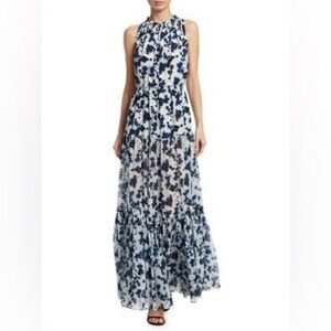 Elizabeth and James Lani Ink Floral Print Maxi Dress
